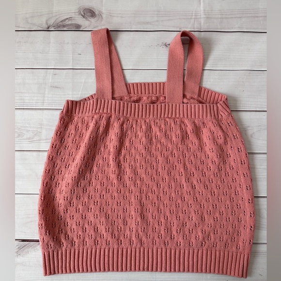 Lauren Conrad Women’s Knit Sweater Tank Top –Size XL Dusty Rose – Eyelet Pattern - Picture 2 of 6